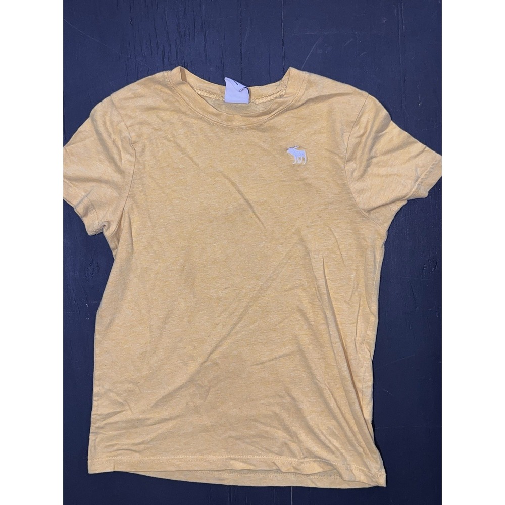Abercrombie & Fitch T-Shirt Boys Youth‎ Large Short Sleeve Crew Neck Yellow